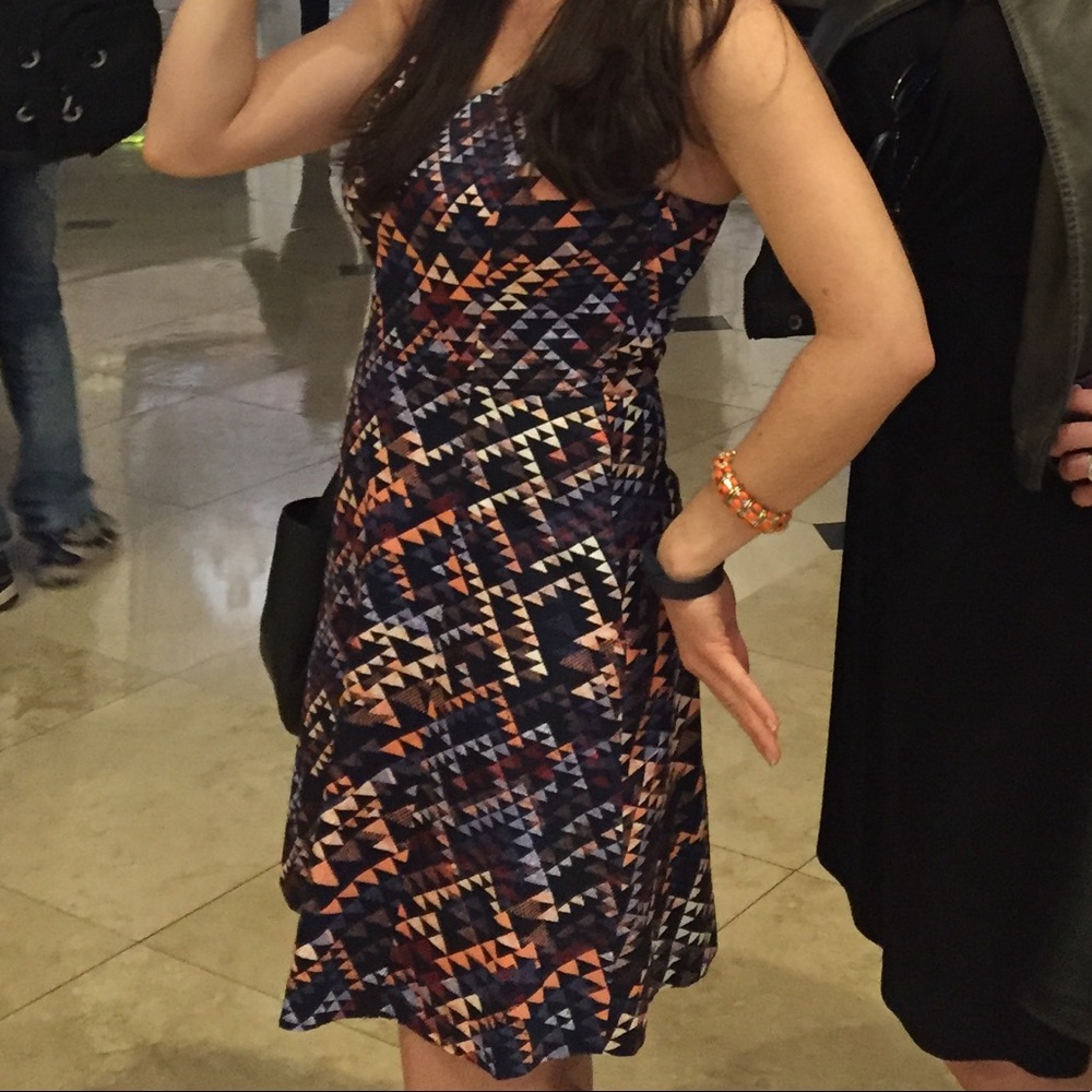 Banana Republic Fit & Flare Dress Geometric Print